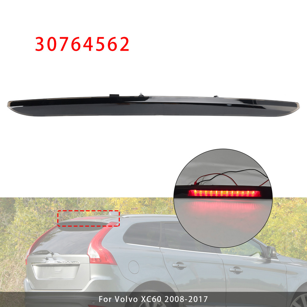 2008-2017 Volvo XC60 Rear Third Brake Light Lamp 30764562 Black Generic