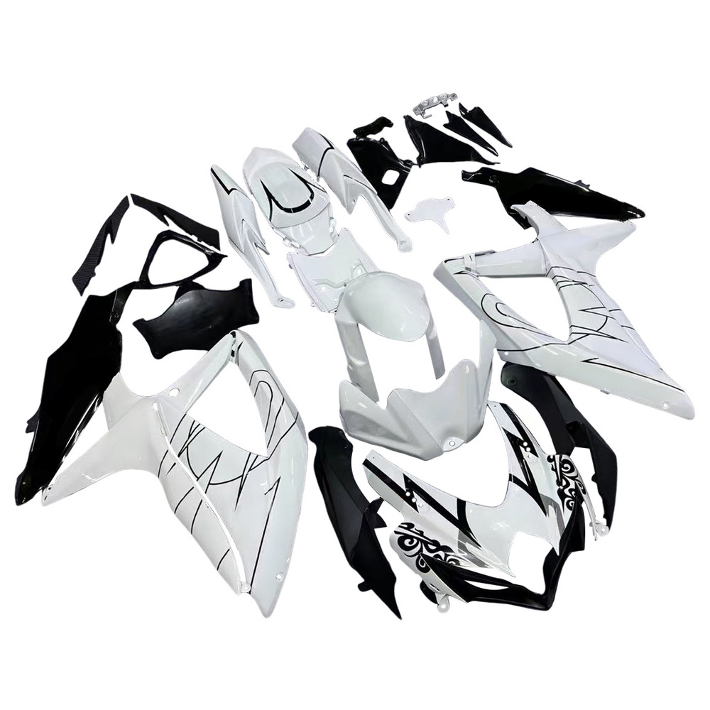 2008-2009-2010 Suzuki GSXR 600 750 White Alstare Corona Racing Amotopart Fairings Customs Fairing