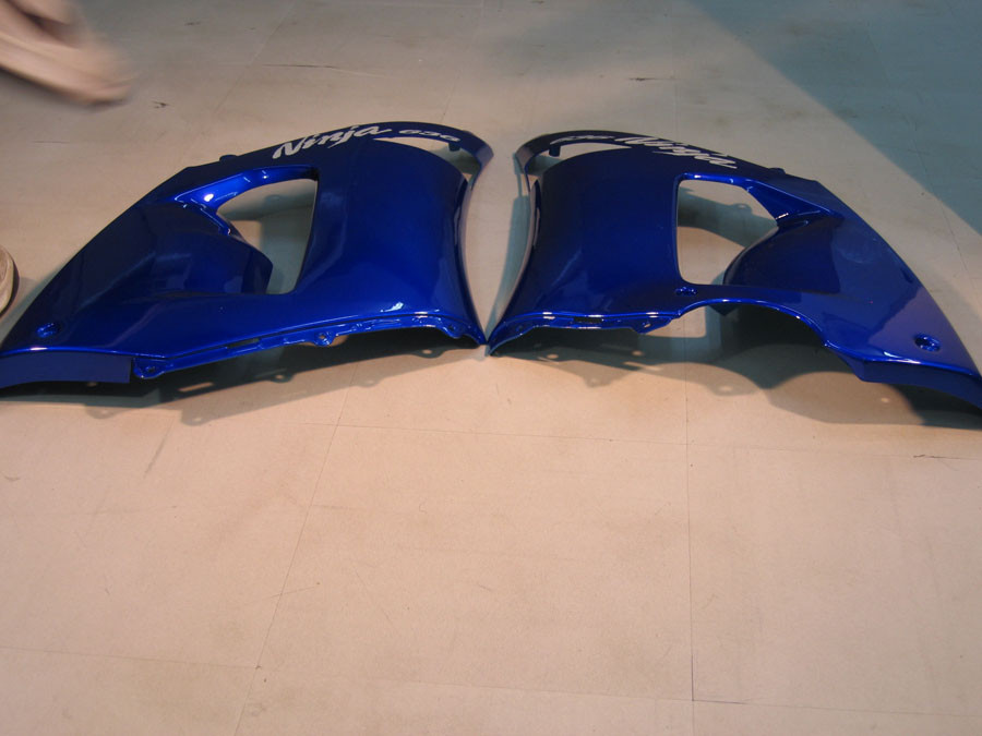 Fairings Kawasaki ZX6R 636 Blue Black Ninja  Racing  (2005-2006)