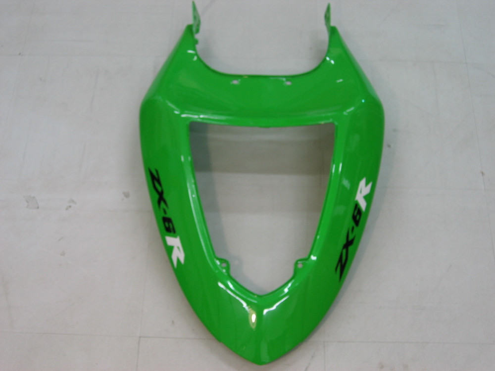 Fairings Kawasaki ZX6R 636 Green Black Ninja  Racing  (2005-2006)