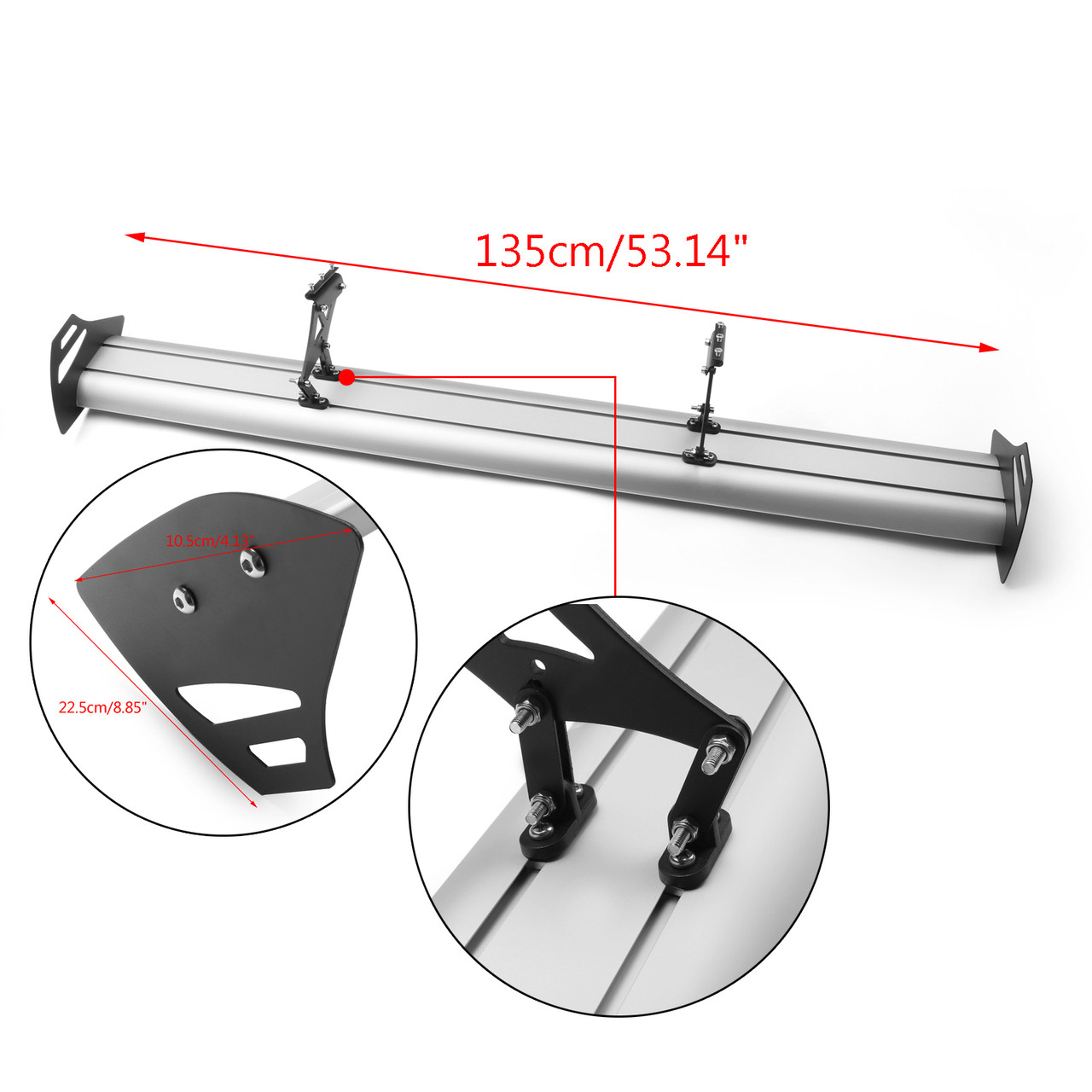 Universal Adjustable Lightweight GT Aluminum Rear Trunk Wing Racing ...