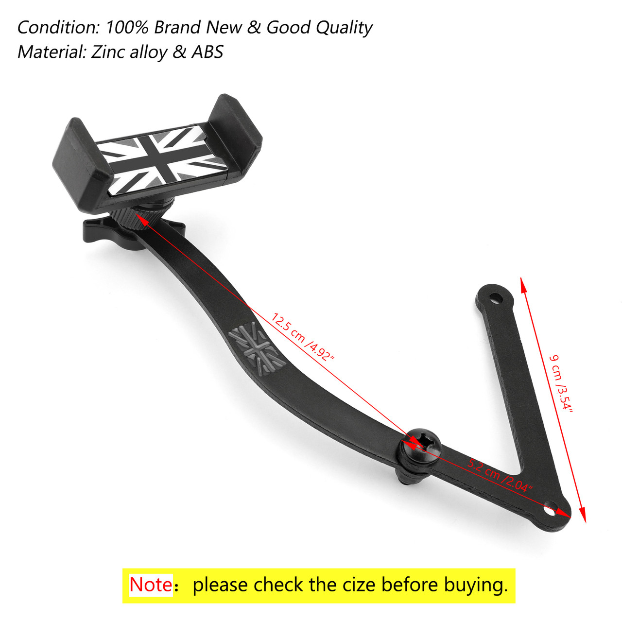 Union Jack Car Cell Phone Mount Folding Holder For Mini Cooper F54/55 ...