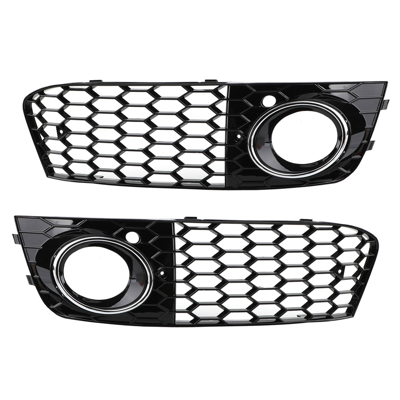 2Pcs Front Fog Light Grill Grille Cover Audi A4 B8 A4L (20092011