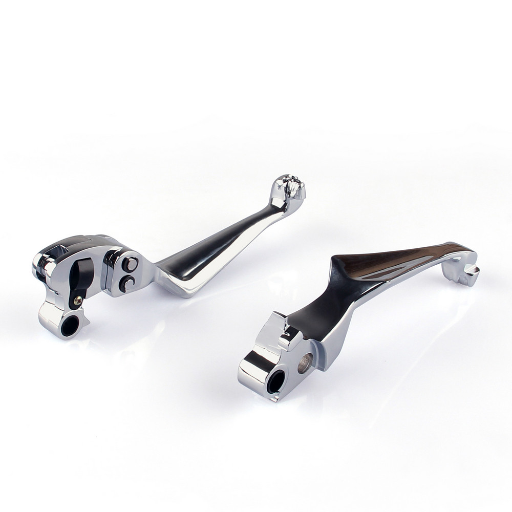 Skull Style Brake Clutch Levers Set Harley Davidson Softail Standard FXST (20122013) Chrome