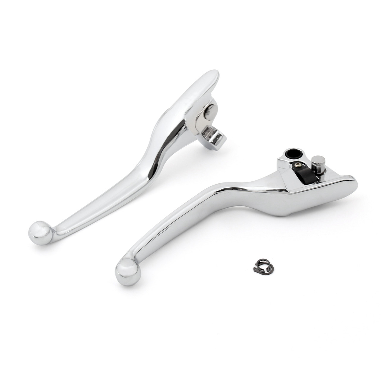 HTTMT- Chrome Smooth Shorty Brake Clutch Levers Compatible, 42% OFF