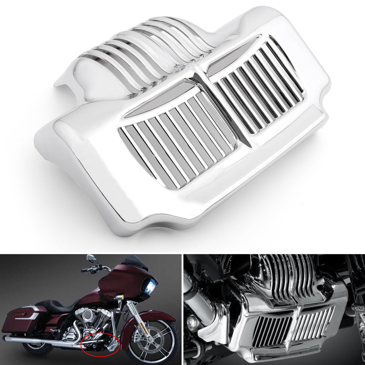 CNC Engine Cooler Radiator Frame Grill Cover For Harley Touring Electra Glide 