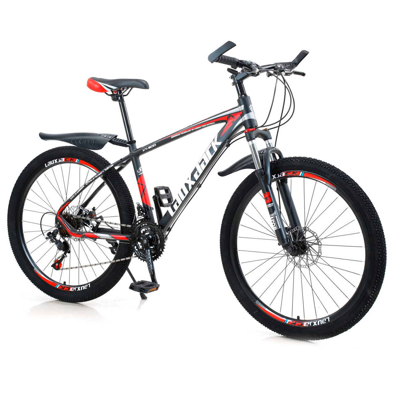 自転車 27.5 inches Mountain Bike 21 Speed Bikes Bicycle MTB Black&Red