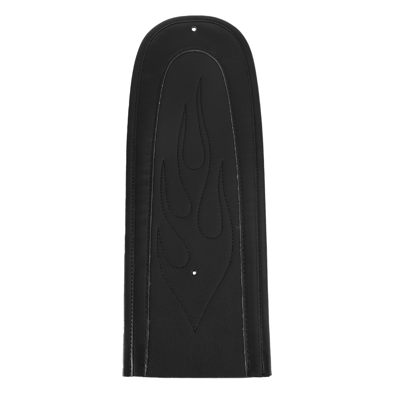 DYNAFIT Black Flame Stitch PU Leather Rear Seat Fender Bib Fit For Dyna Super Glide FN 