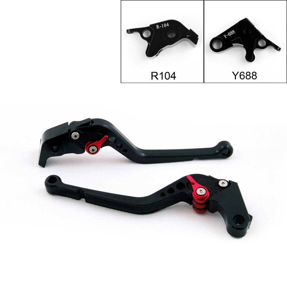 Long Brake Clutch Levers For Yamaha YZF R6 0514 YZF R1 0408 R6S Black