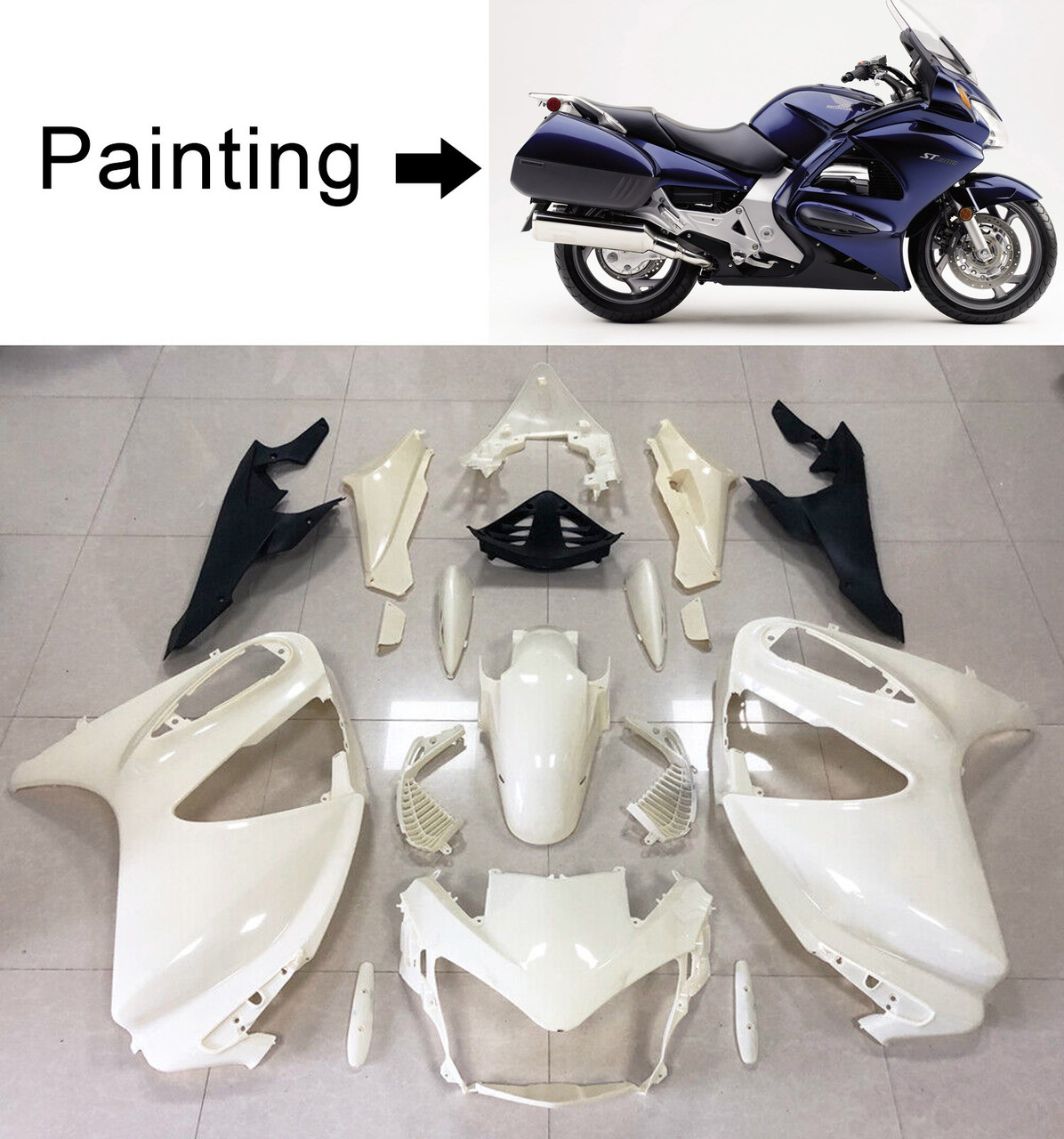 ガーデン 2002-2016 Honda STX1300 ST1300 Amotopart Injection Fairing Kit