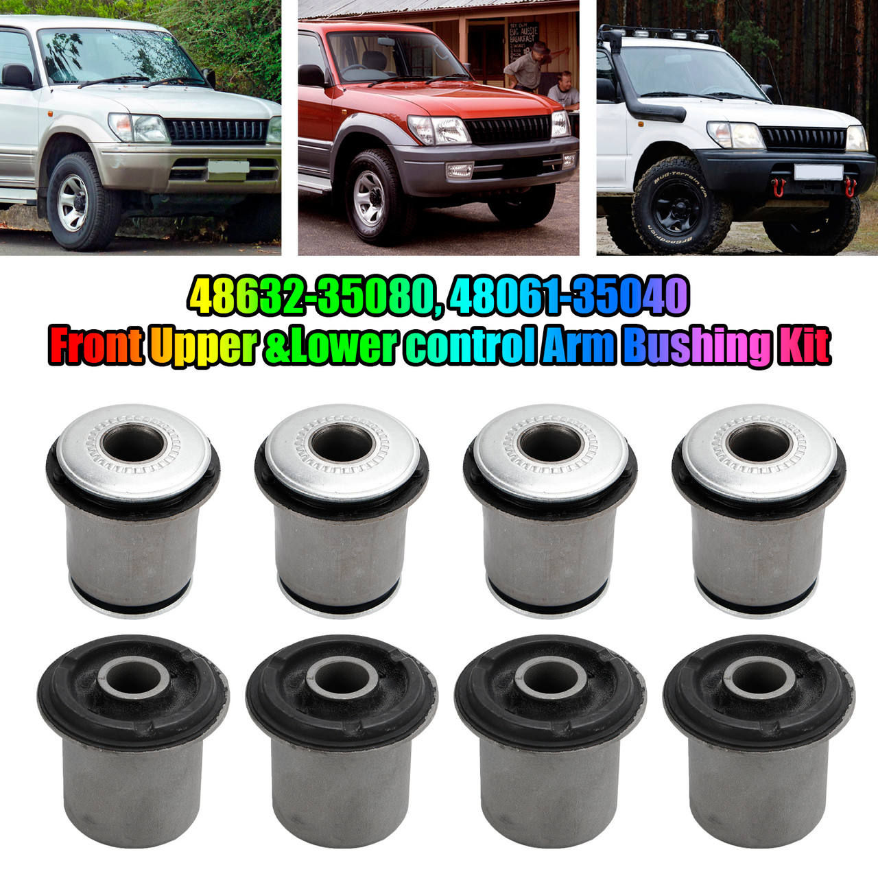 Genuine Toyota OEM Front Upper Control Arm Bushing Set - 4 Pieces