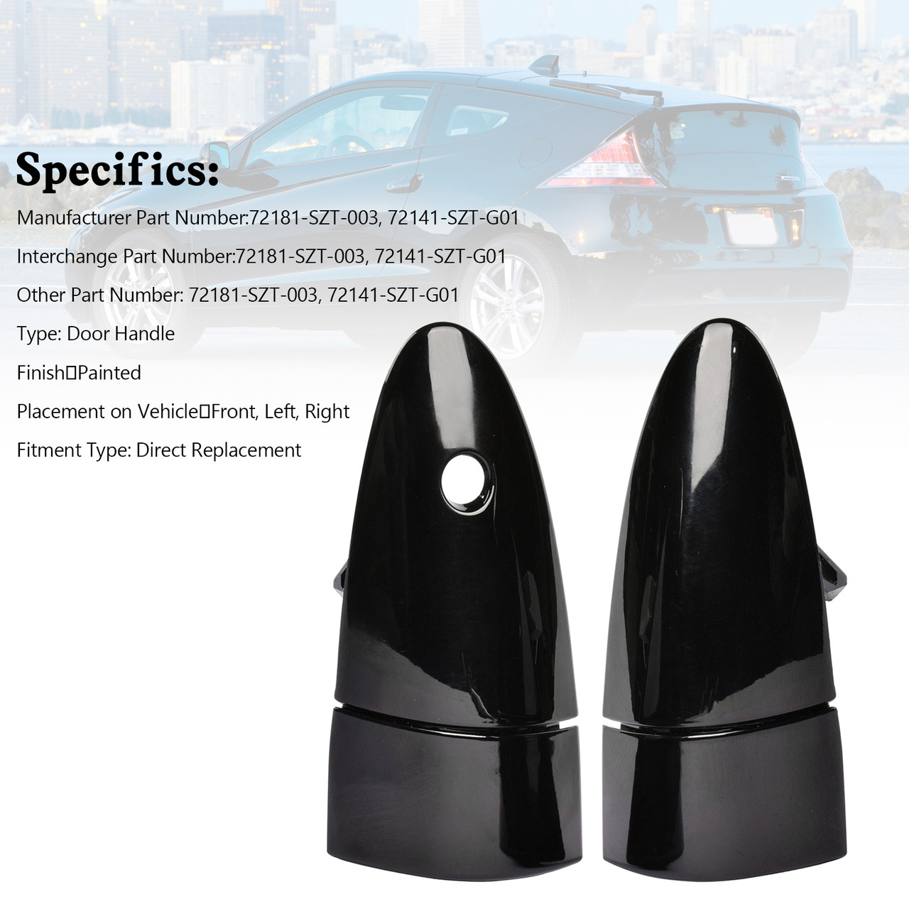 Pair Left & Right Outer Door Handles 72181-SZT-003 For Honda 2011