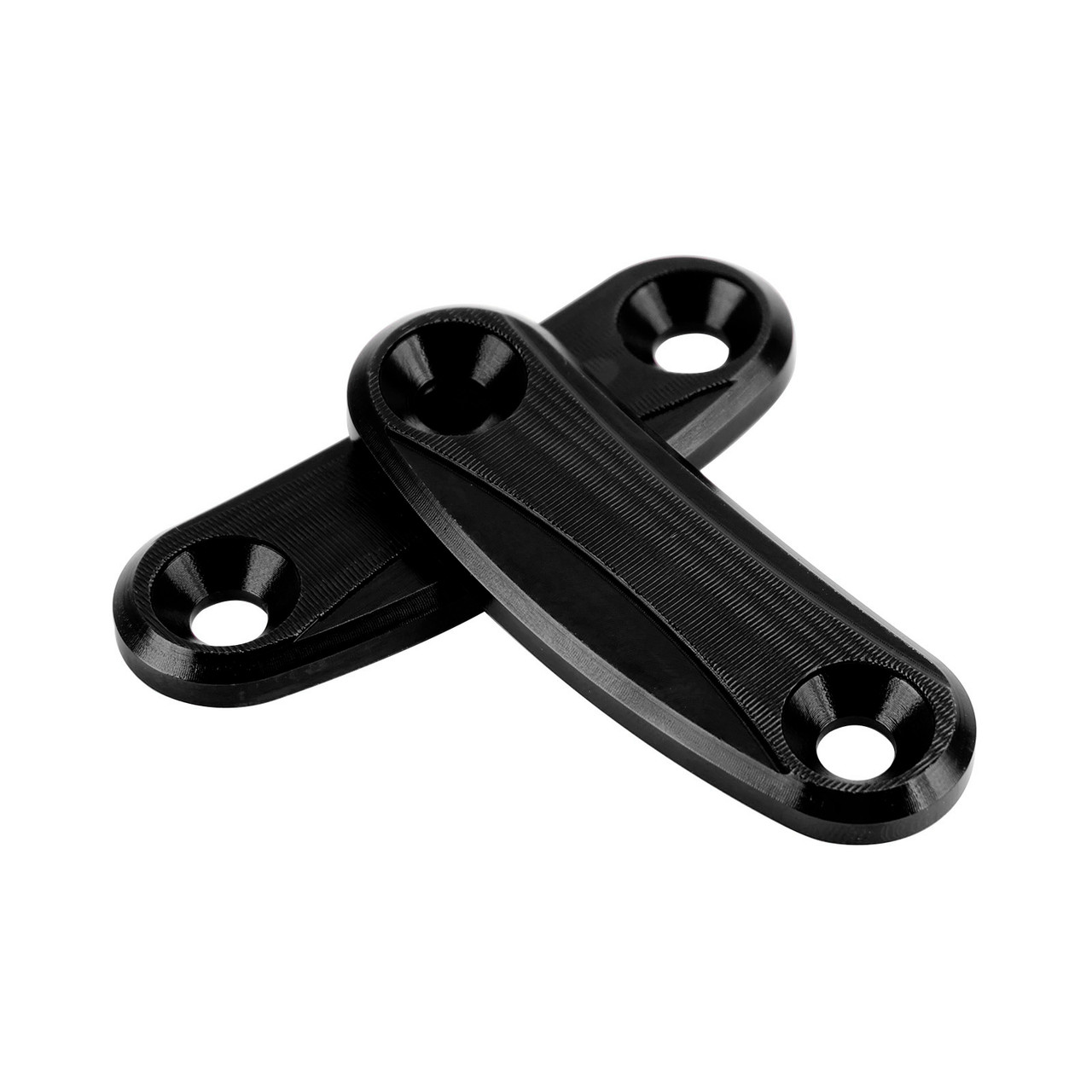 Black mirror delete blanking block off plates fits Kawasaki