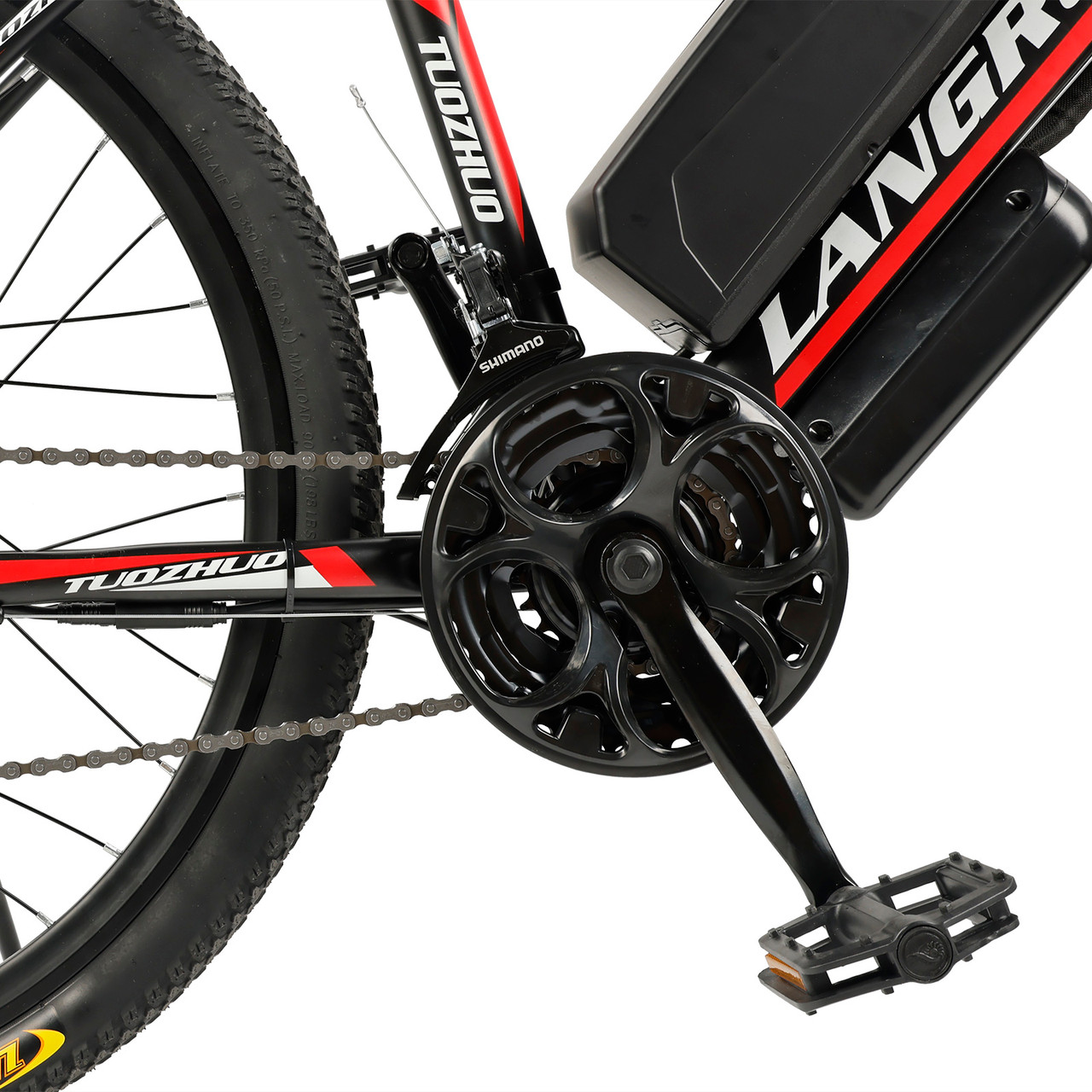 SHIMANO 26 inch 21 speed Multi-way cushioned electric mountain bike