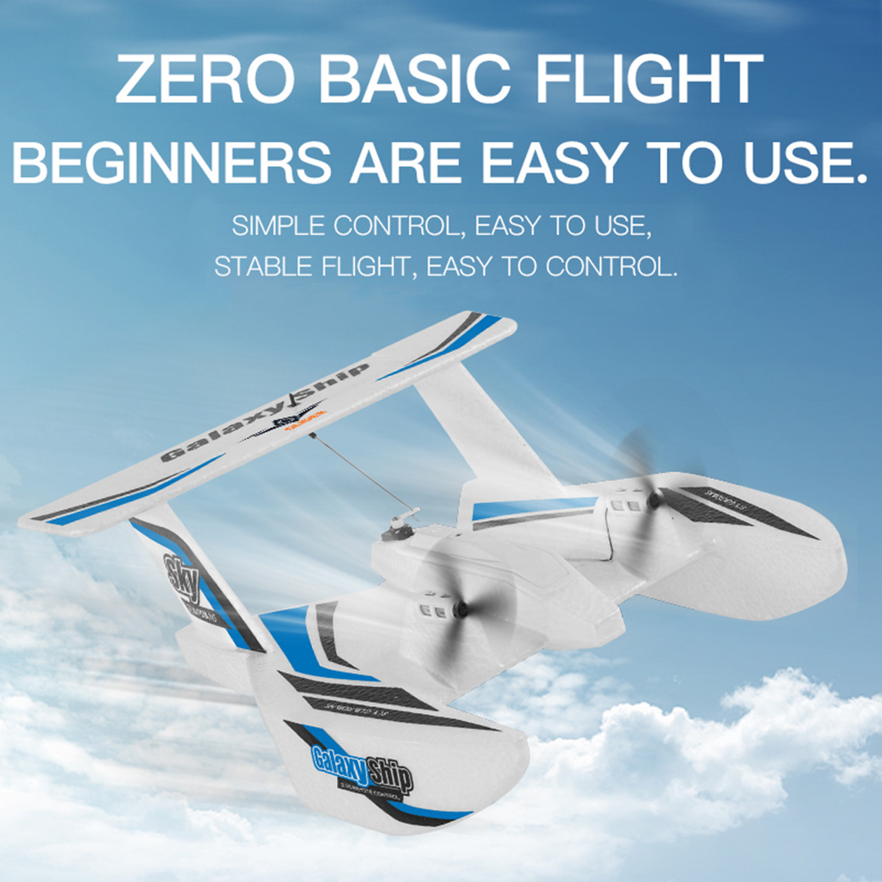 RC Plane For Water Land & Air Aircraft 3Ch Remote With 2 Batteries