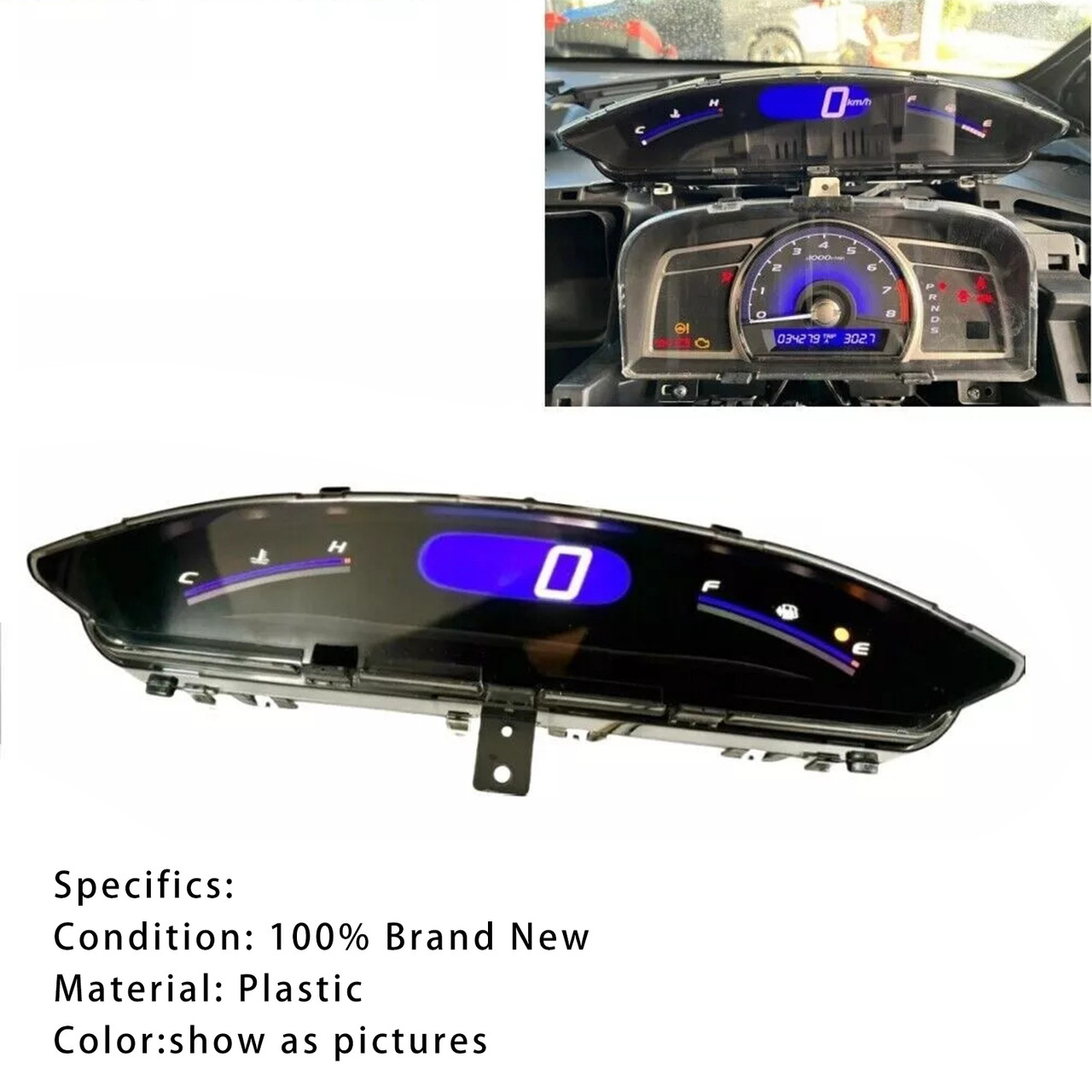 2006-2011 Honda Civic Sedan Speedometer Upper Dash Display Gauge