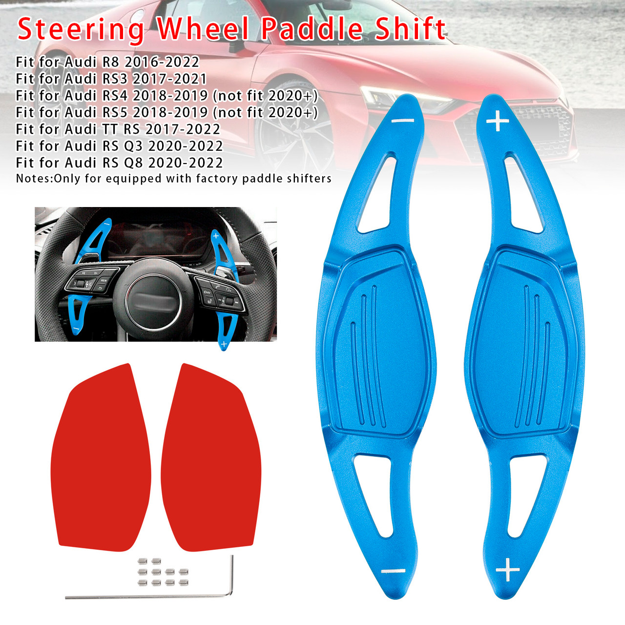 TDD Motors LED Paddle Shifter Extension for Audi R8 TTRS TT