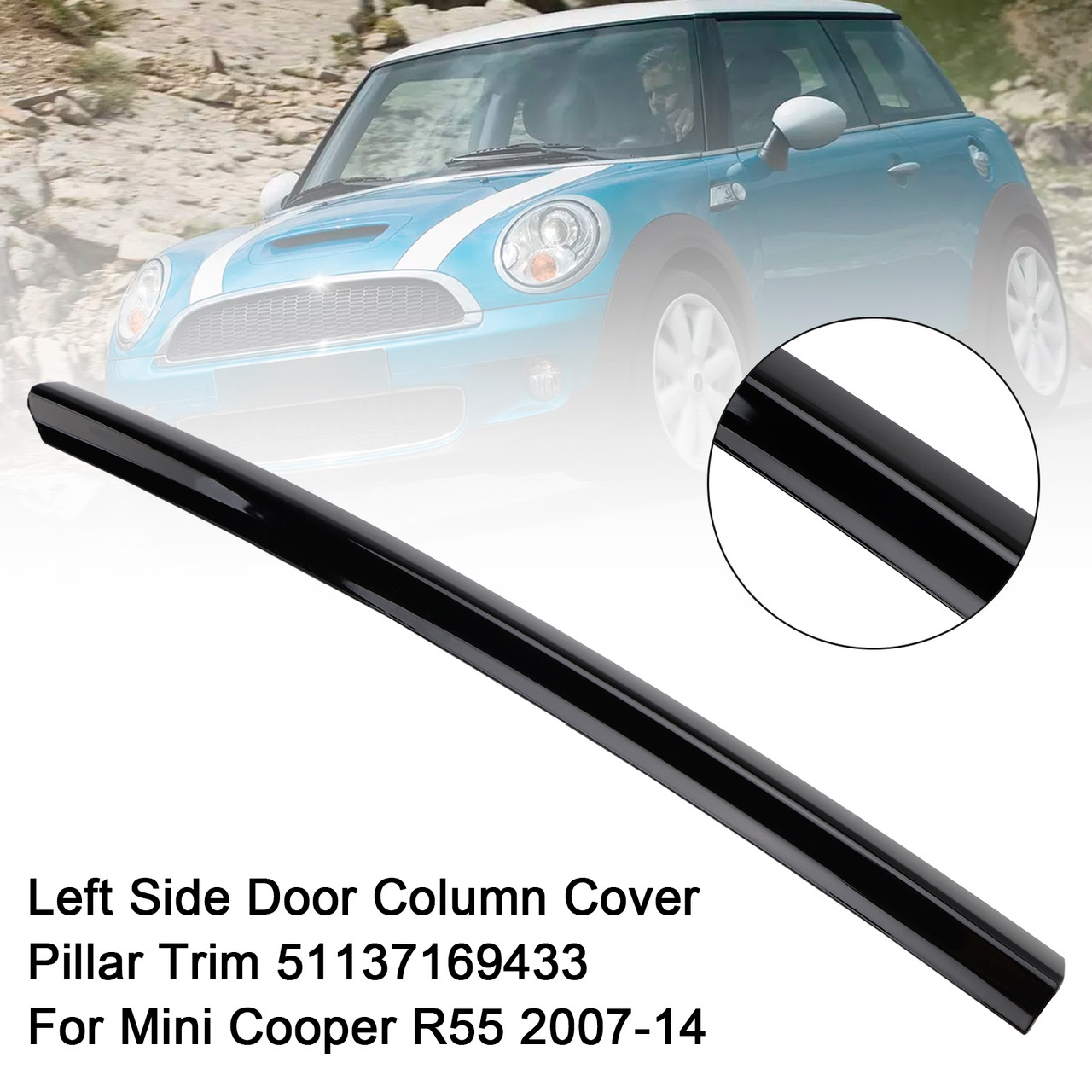 2009-2014 MINI Clubman R55 LCI Left Side Door Column Cover Pillar