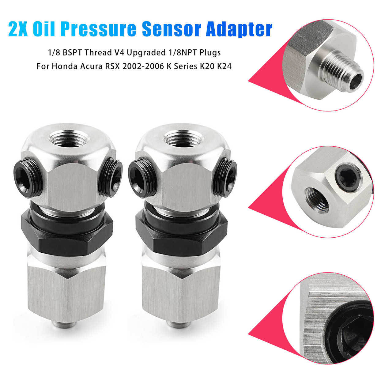 2002-2006 Honda Acura RSX K Series K20 K24 2x Oil Pressure Sensor