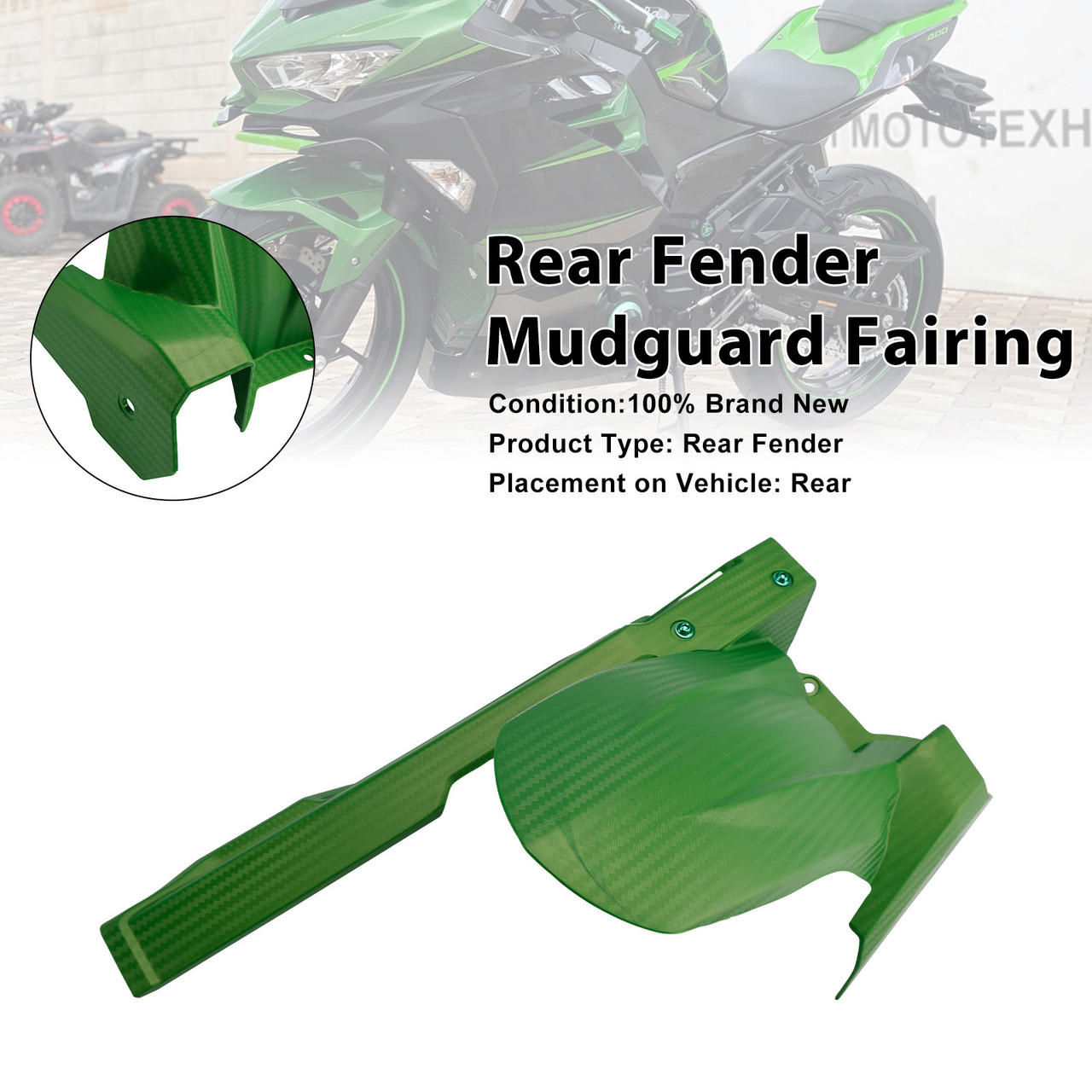 2024-2026 Kawasaki Ninja 500/ Z500 Rear Fender Mudguard Fairing