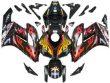 Fairings Honda CBR 1000 RR Black & Red Flame Shark Racing (2004-2005)