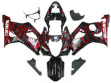 Fairings Suzuki GSXR 1000 Black & Red Flame Racing  (2003-2004)