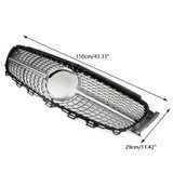 Mercedes Benz W213 E300 E400 2017-2019 Diamond Silver Border Front Grille Grill Generic