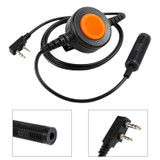 K-326 Orange Round PTT IP65 Waterproof For Kenwood TK-208 TK-220 TK-240 TK-248