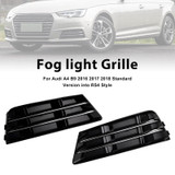 2016-2018 AUDI A4 B9 2PCS Front Fog Light Grille Lower Bumper Grille Generic