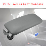 2001-2008 Audi A4 B6 B7 Leather Armrest Centre Console Lid Gray 8E0864245E Generic