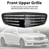 2010-2013 Mercedes-Benz S-Class S400 S450 S550 S600 S65 S63 W221 Upper Grille Without Letter without ACC Generic