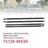 2008-2010 Toyota Highlander 4Pcs Door Belt Molding Moulding 75720-0E030 Generic