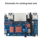 Orange Pi RV2 Radiator Orange Pi RV2 Development Board Pure Copper Heat Sink CPU