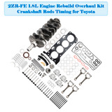 2010-2020 TOYOTA PRIUS 1.8L 2ZR-FE Engine Rebuild Overhaul Kit Crankshaft Rods Timing Generic