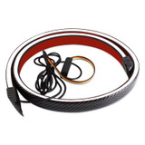 Car Tail Streamer Lamp Carbon Fiber LED Light Rear Wing Spoiler Lip Brake Trunk Multicolour 1.3M