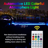 Central Control Ambient Interior Colorful LED Flowing Decorative Light 110cm
