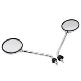 Chrome Rearview Mirror Set For Vespa LX 50 2T/4T & LX 125 & LX 150 2005-2013