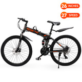 26" wheels 27 speed double disc brake folding mountain bike MTB for adults