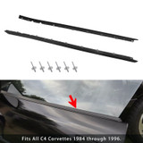 Driver + Passenger Sides Door Panel Outer Window Seals For Corvette 1984-1996