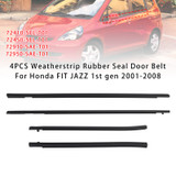 2001-2008 Honda FIT JAZZ 1st gen 4PCS Weatherstrip Rubber Seal Door Belt 72410-SEL-T01 Generic