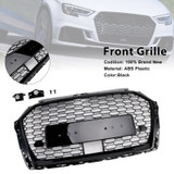 2017-2019 Audi A3 S3 With ACC RS3 Style Honeycomb Front Grille Black Generic