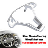 2012-2014 Mercedes-C-CLASS W204 C63 E-CLASS W212 E63 2012-201 Steering Wheel Trim Cover Silver Chrome Generic