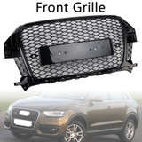 2011-2015 Audi Q3 RSQ3 Style Front Honeycomb Mesh Grille Gloss Black Generic