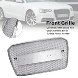 2013-2016 Audi A5 / S5 B8.5 RS5 Style Honeycomb Front Bumper Grille Chrome Silver Generic