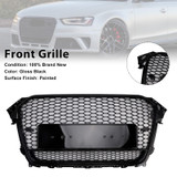 2013-2016 Audi A4 / S4 B8.5 With Quattro RS4 Style Front Bumper Grille Gloss Black Generic