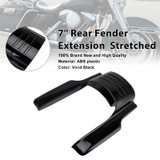 1996-2008 Harley Touring Models 7" Rear Fender Extension  Stretched Vivid Black Generic