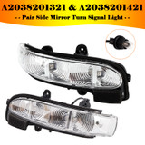 2002-2006 Mercedes-Benz E-Class W211 S211 Facelift Pair Side Mirror Turn Signal Light A2038201321 A2038201421 Generic