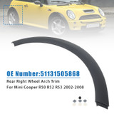 2002-2008 Mini Cooper R50 R52 R53 Rear Right Wheel Arch Trim 51131505868 Generic