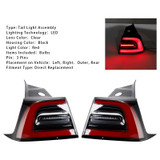 2017-2023 Tesla Model 3 LED Tail Lamp Outer Rear Left+Right Tail Light 3 Pin 1077399-00 Generic