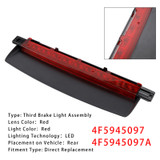 2006-2011 AUDI A6 S6 C6 Sedan 4-Door Third Brake Light Stop Lamp 4F5945097 Generic